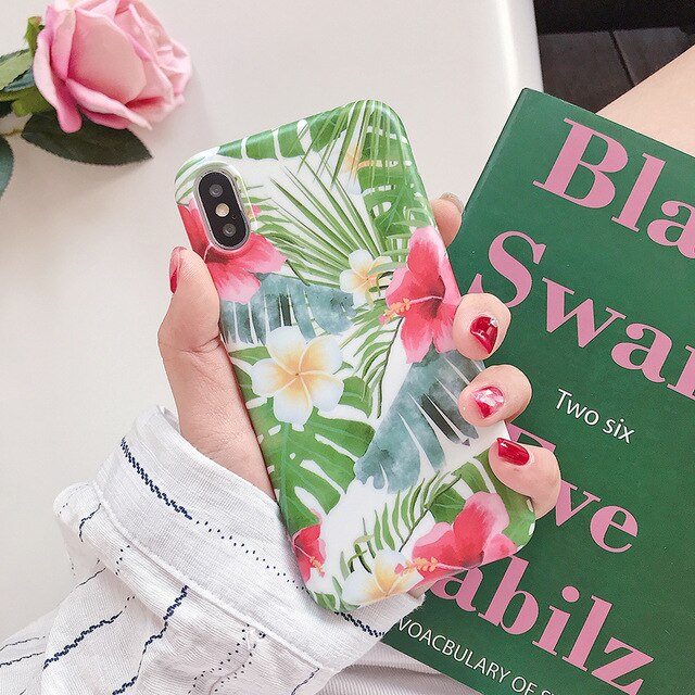 Retro Flower Banana Leaf Phone Case