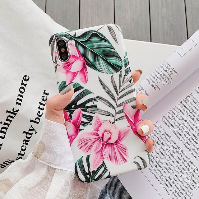 Retro Flower Banana Leaf Phone Case